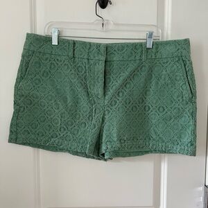 Loft Mint Green Lace Shorts Size 16